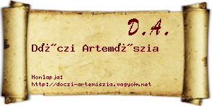 Dóczi Artemíszia névjegykártya